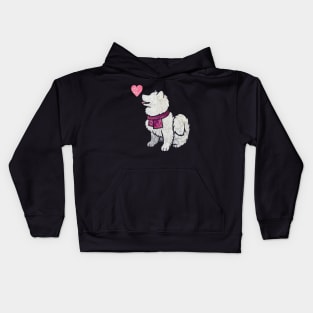 Watercolour Samoyed dog Kids Hoodie